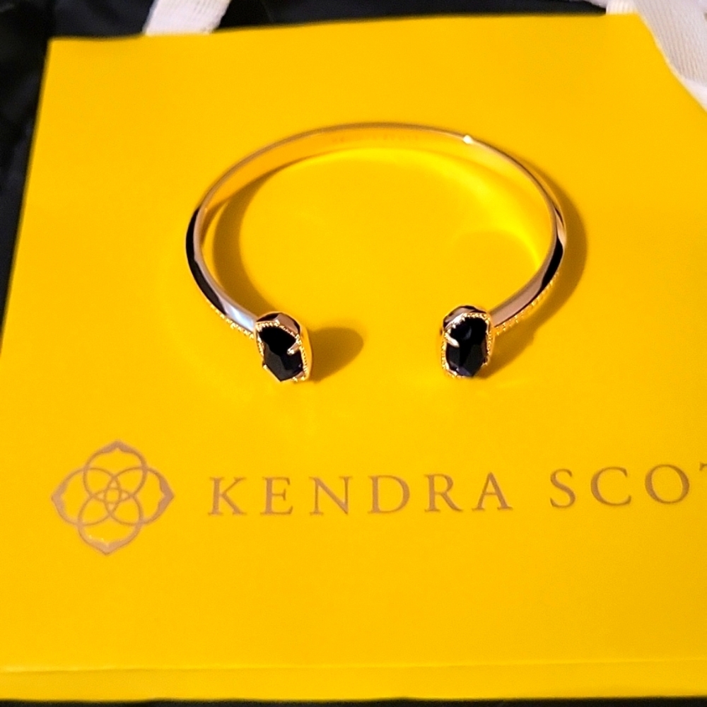 Kendra Scott cuff bracelet gold sapphire